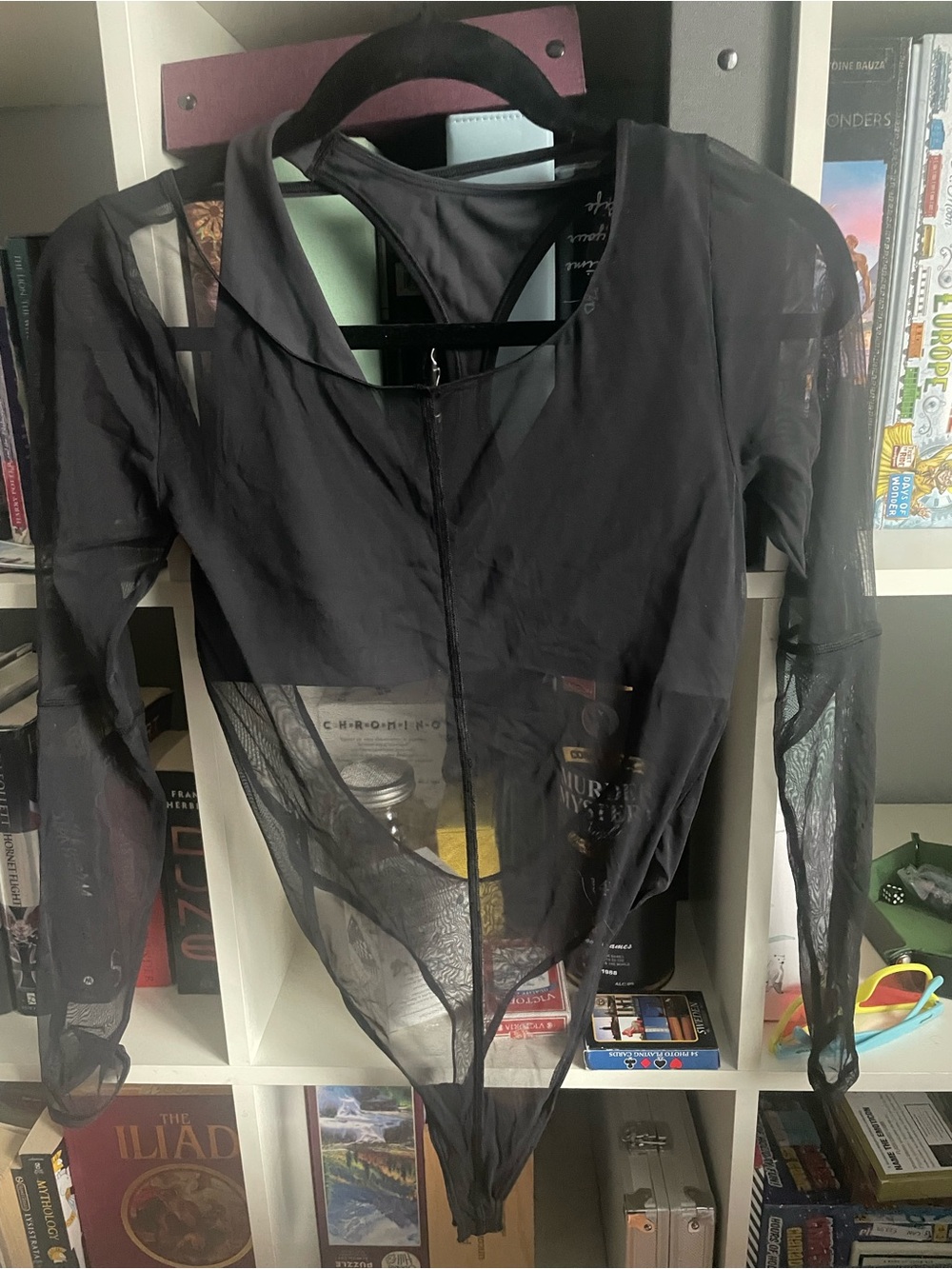 Gymshark Black Sheer Long Sleeve Bodysuit